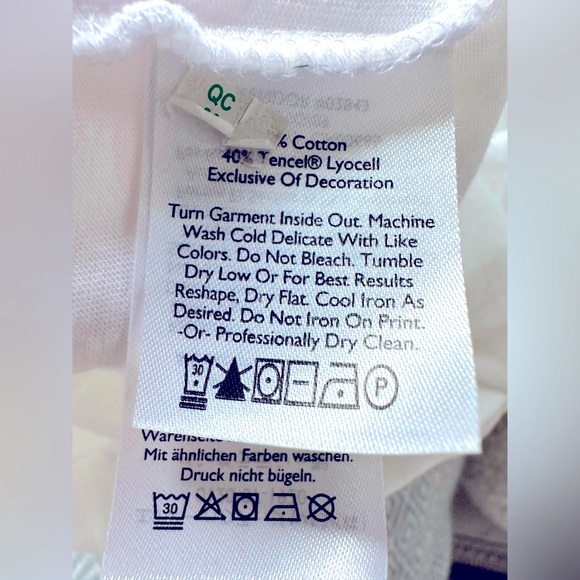 Eddie Bauer White Cotton and Tencel Top, size XL - Picture 6 of 6